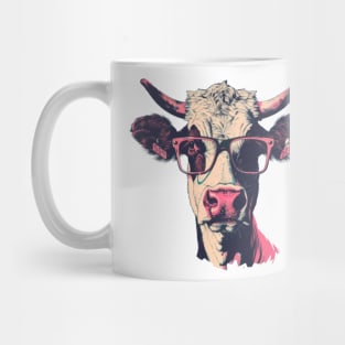 Holstein Haute Couture: The Chic Spectacled Cow Tee Mug